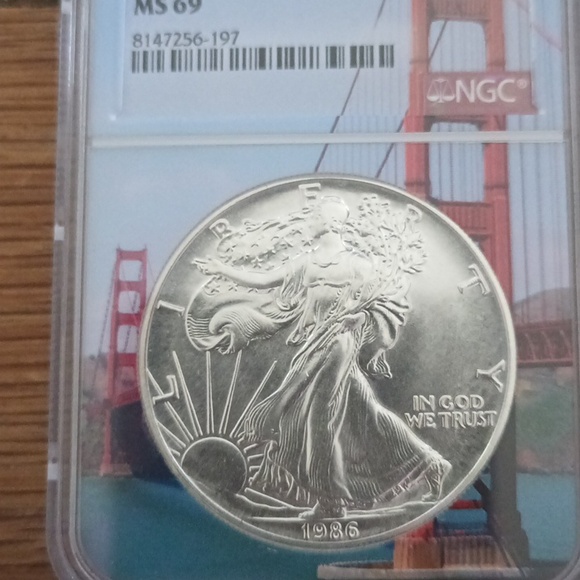 1986 S American Silver Eagle Coin MS69 PA101 - Picture 2 of 3